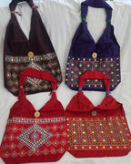 Embroidered Mirror Work Jhola Bag Crossbody.