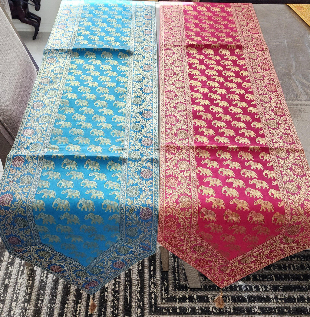 Silk Cheesecloth Table Runner: Bohemian Dining Decor - 14x75