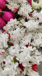 Lotus Bud & Jasmine Garland: Indian Wedding Wall Decor (60 inch)