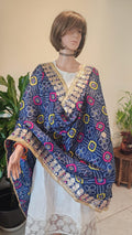 Bandhej Art Silk Dupatta: Rajasthani Gotta Patti Wedding Scarf