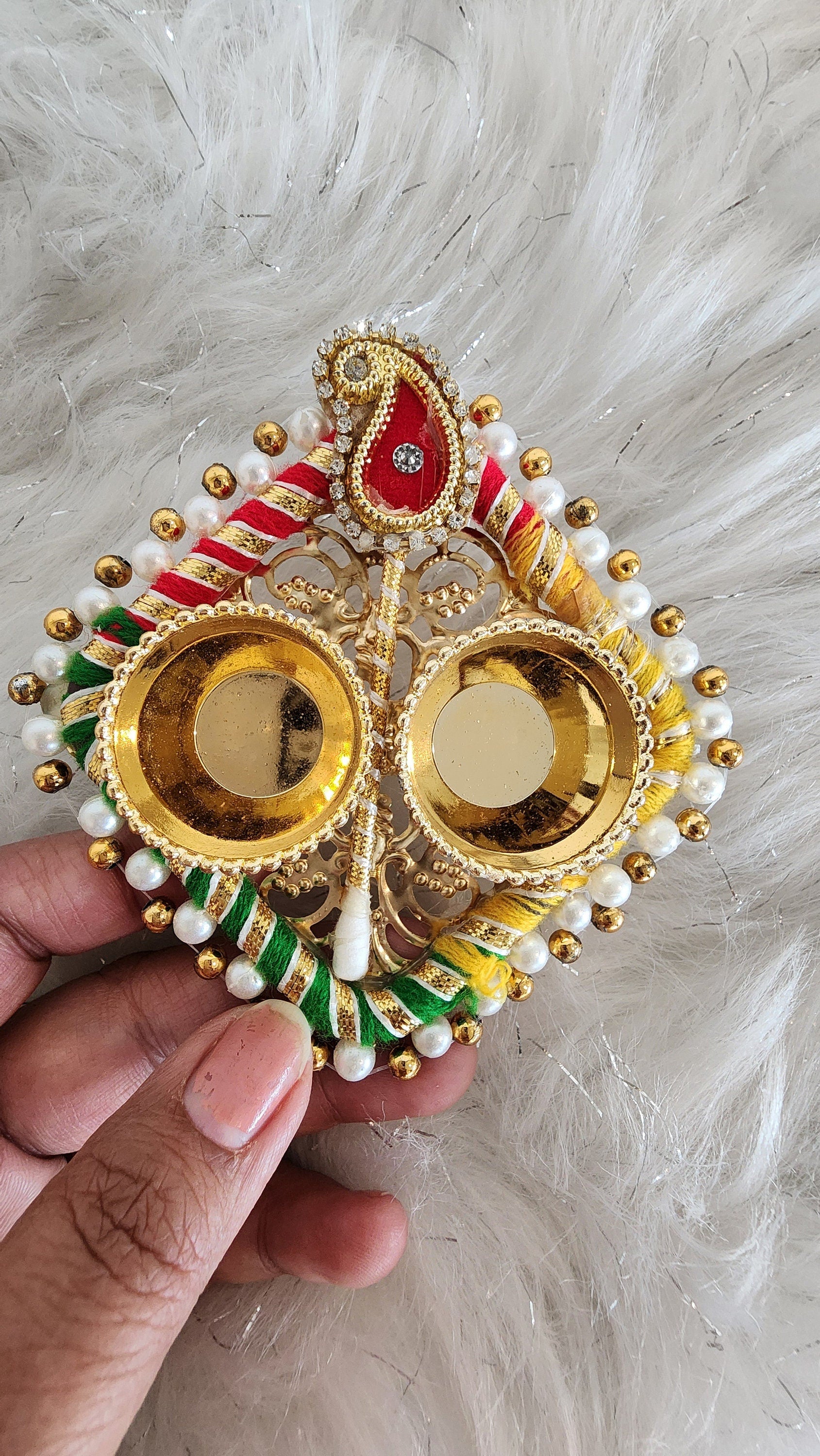 Handcrafted Haldi Kumkum Holder: Pooja & Housewarming Return Gift.