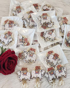 Pichwai Handmade Cow Shubh-Labh Hanging: Diwali Mandir Decor.