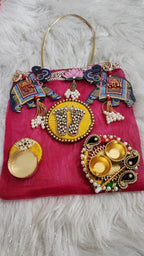 Diwali Potli Bag Set: Pooja, Housewarming Return Favors Pack of 5 Sets