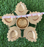 Metal Urli: Lotus 7" Gold Diwali Decoration, Pooja Gift diya.
