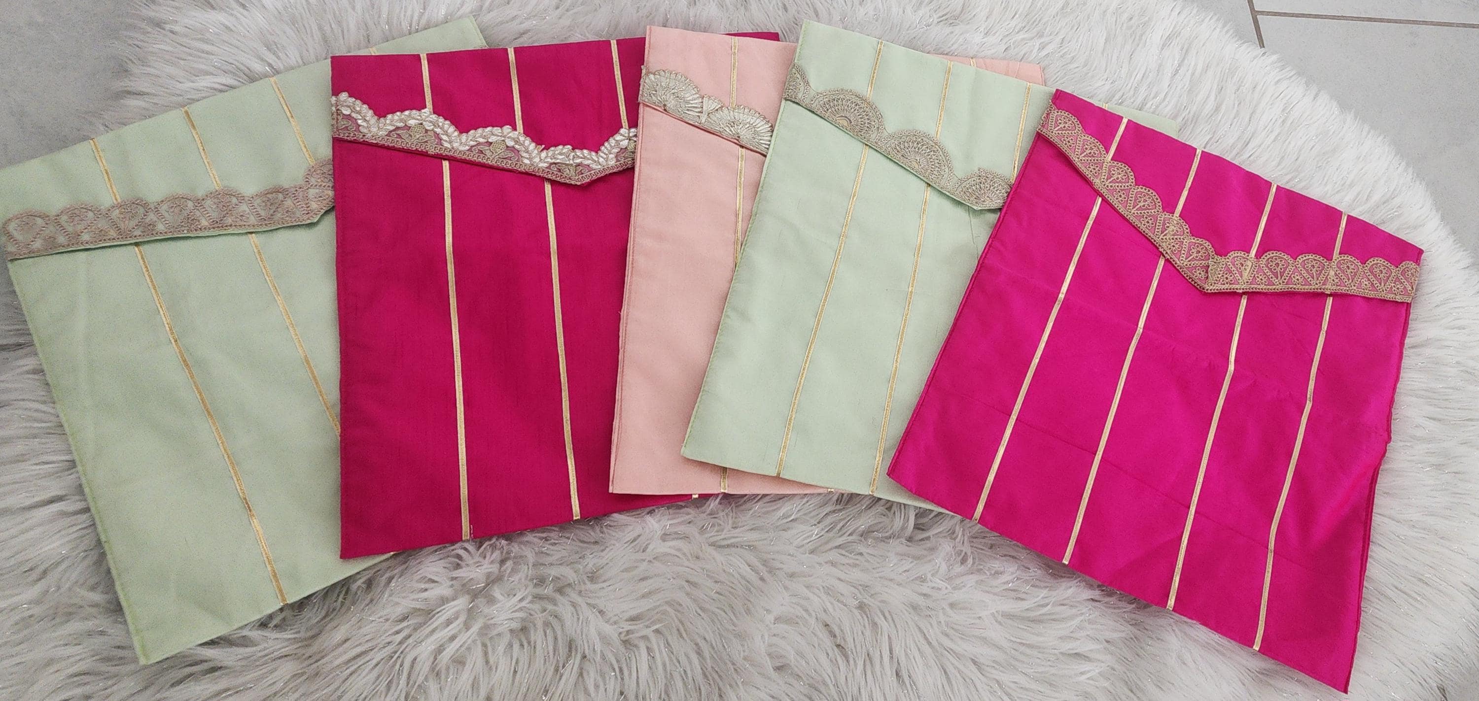 Gotta Patti Saree Cover: Indian Wedding Trousseau Bag (16x14 inches)