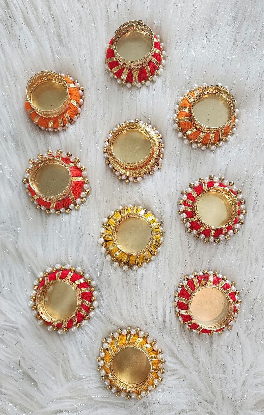 Elegant Handmade Tea Light Candle Holder: Diwali Pooja Decor, Favor Gift