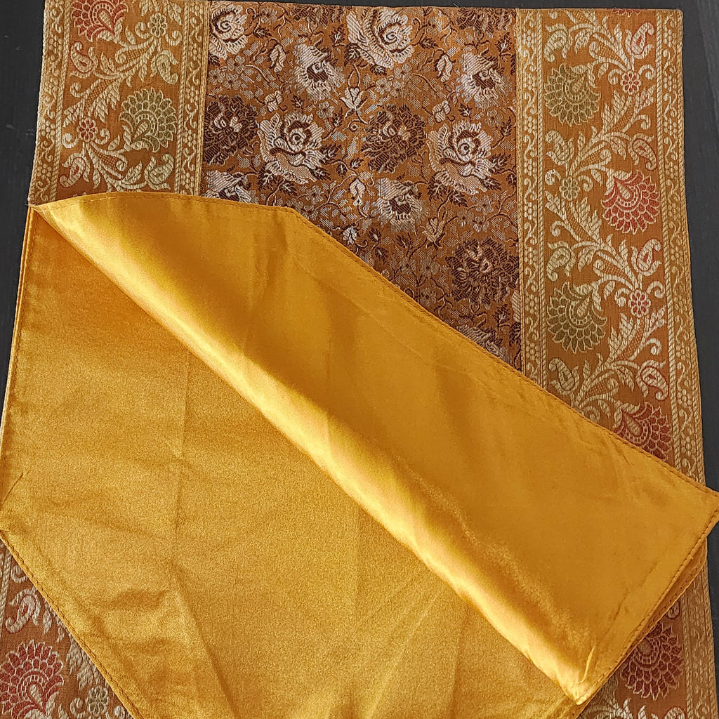 Silk Cheesecloth Table Runner: Bohemian Dining Decor - 14x79