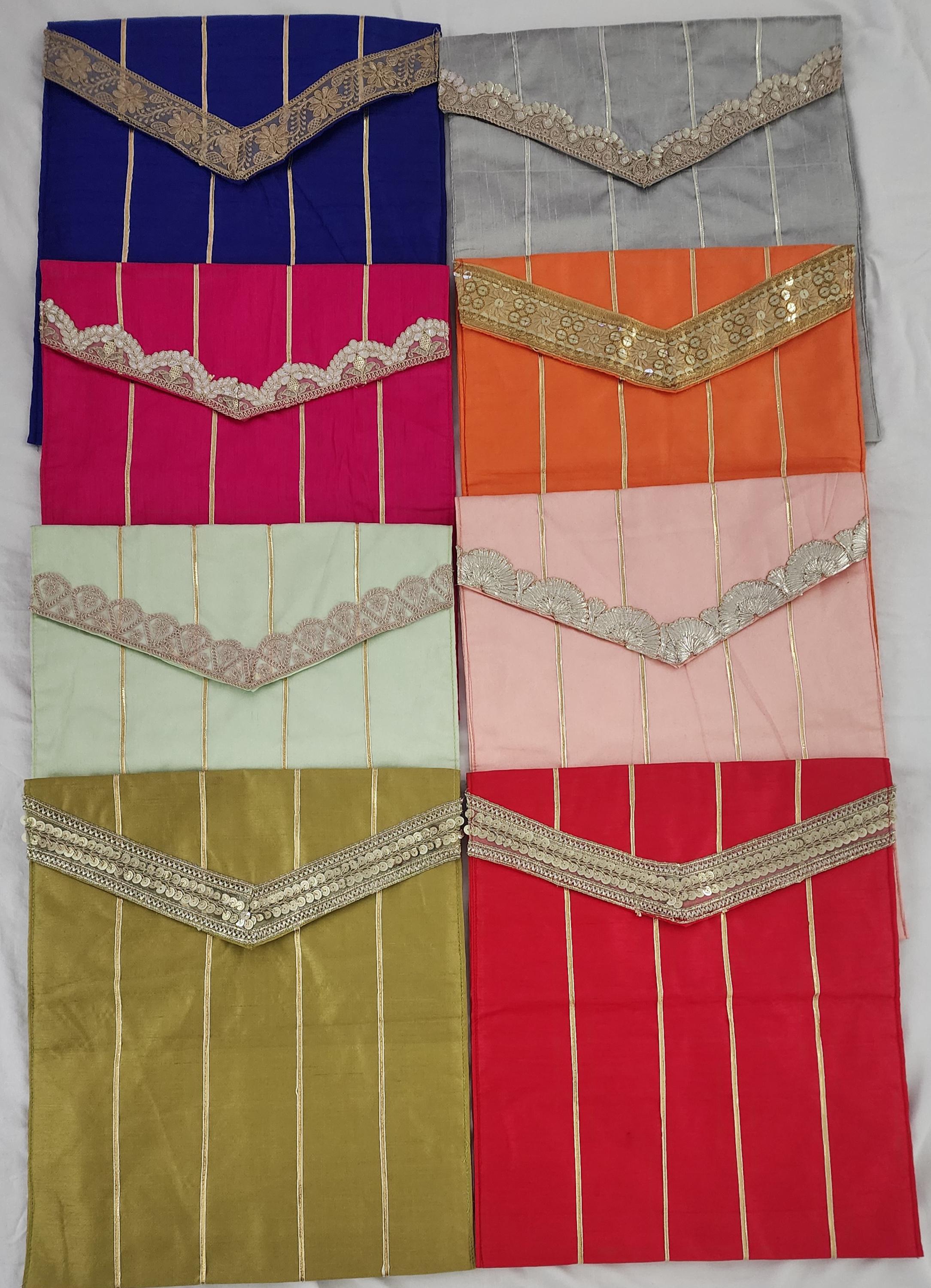 Gotta Patti Saree Cover: Indian Wedding Trousseau Bag (16x14 inches)