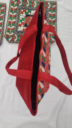 Embroidered Elephant Crossbody Bag: Indian Mirror Work Jhola Bag