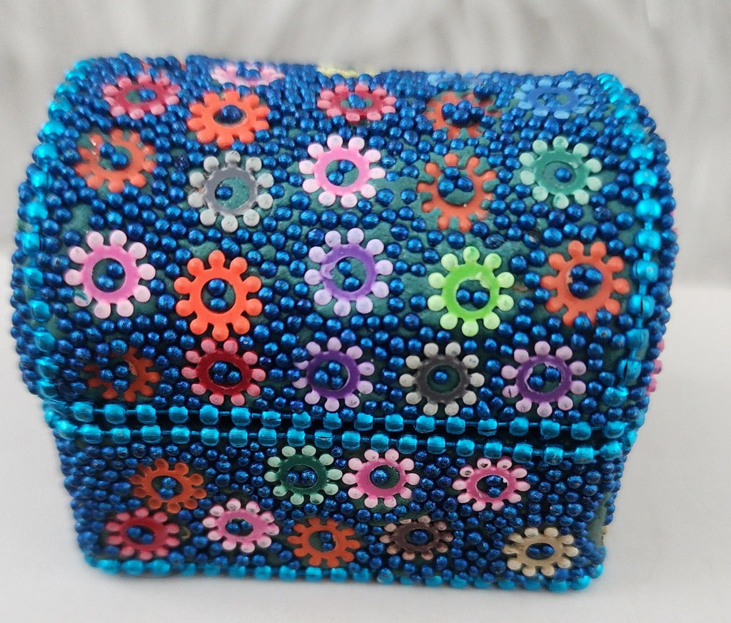 Handcrafted Haldi Kumkum Holder Set: Beaded Wedding Favor Gift