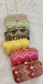 Indian Clutch Bag: Wedding Favor, Party Handbag.