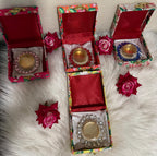 Pichwai Print Handmade Box with T Light Candle Holder