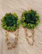 Floral Haldi Mehandi Jewelry Set: Indian Wedding Sangeet Accessories