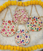 Embroidered Potli Bags - Indian Wedding Favor Bags.
