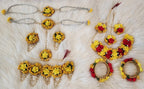 Handmade Floral Jewelry Set: Haldi Mehandi Indian Wedding
