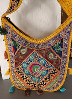 Embroidered Indian Jhola Bag:Crossbody Shoulder Bag