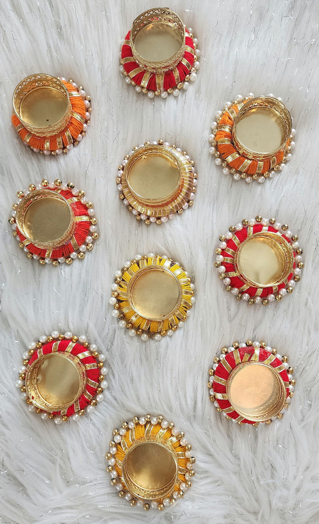 Elegant Handmade Tea Light Candle Holder: Diwali Pooja Decor, Favor Gift