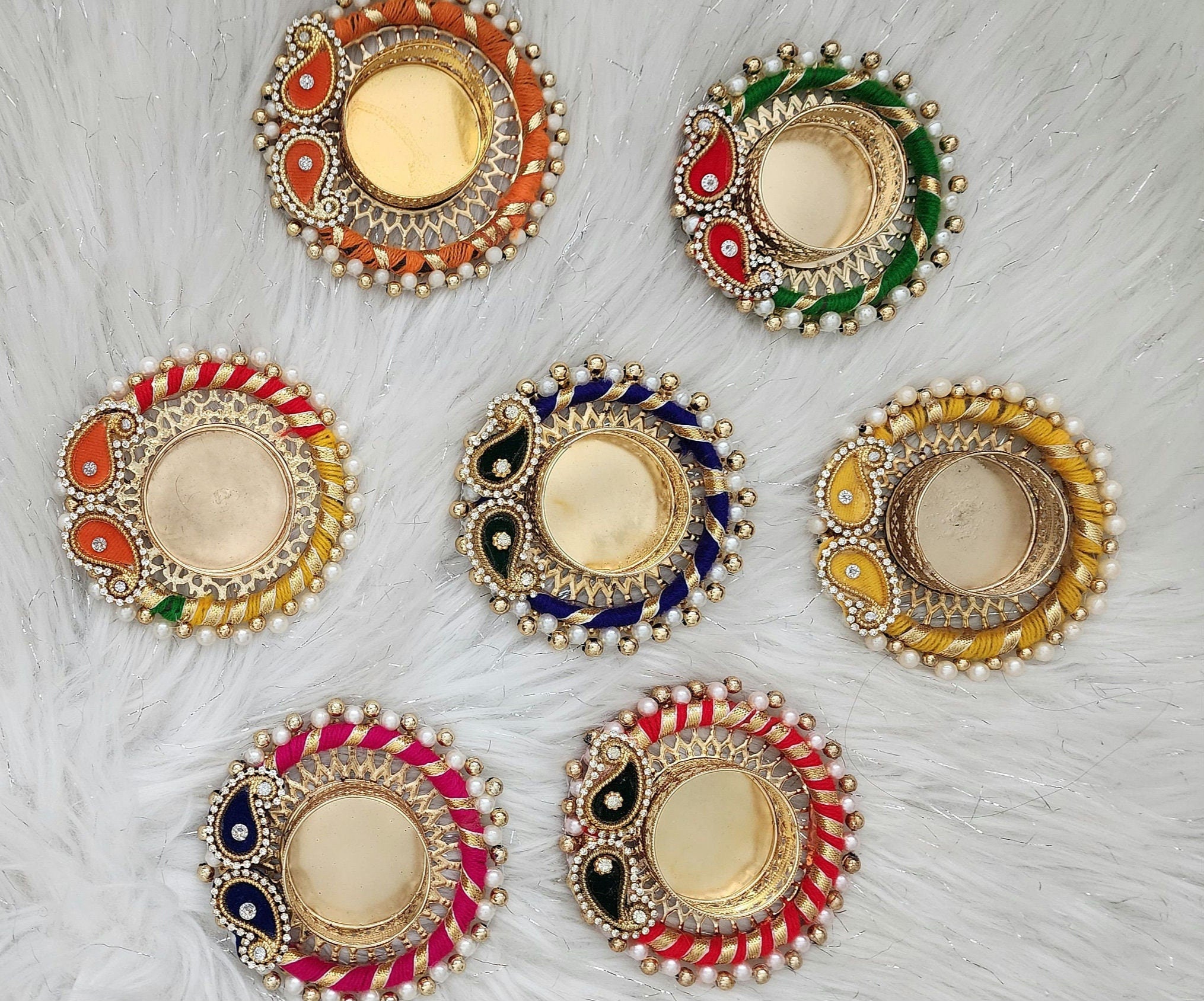 Handcrafted Multi Color Tea Light Holder: Diwali Home Decor