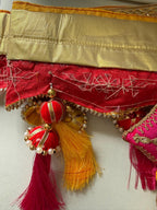 Handmade Indian Toran: Gotta work Pearl Door Hanging, Traditional Decor (40x10) inch)