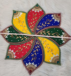 Acrylic Handmade Diwali Rangoli - 15 Inch - Festive Home Decor.