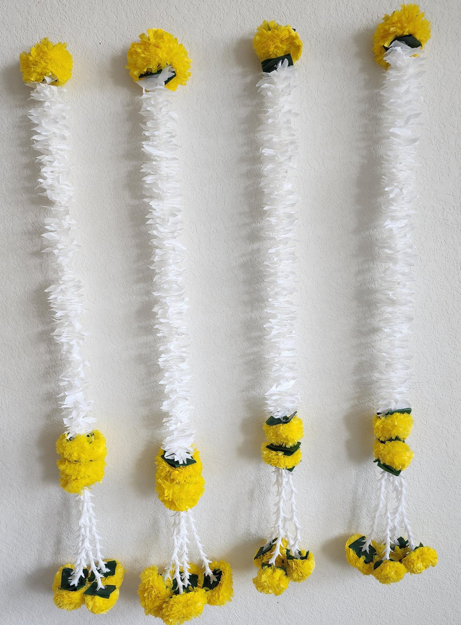 Artificial Gajra Flower Hanging String: Wedding & Festival Decor, 30 Inch