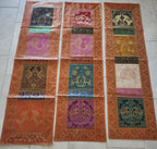 Elephant Print Silk Brocade Table Runner: Indian Decor (16X60 Inch)