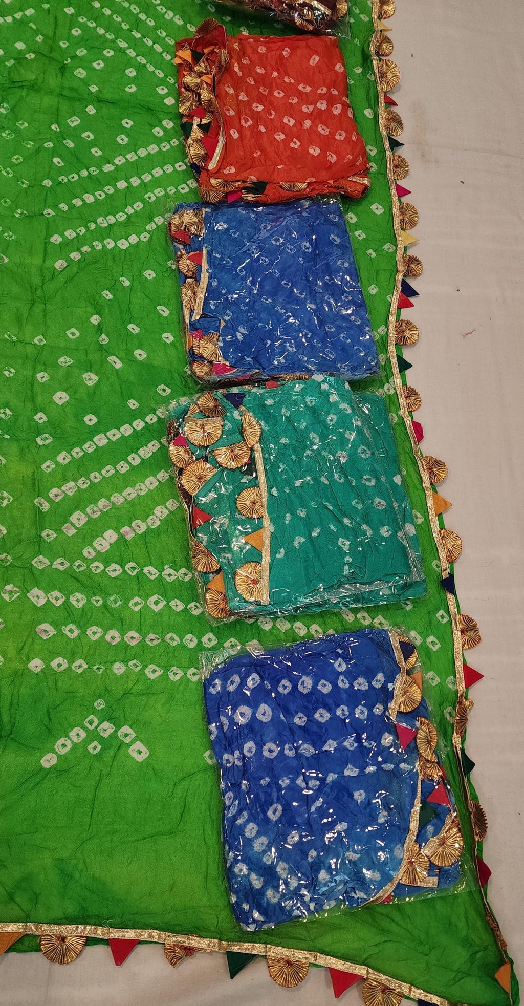 Bandhej Dupatta: Rajasthani Gotta Patti Scarf, Haldi Mehandi Wedding Favor