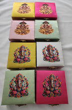 Ganesa Laxmi Tea Light Holder Box: Diwali Wedding Favor Return Gift