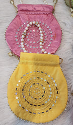 Handcrafted Moti Work Potli Bag: Indian Wedding Favor