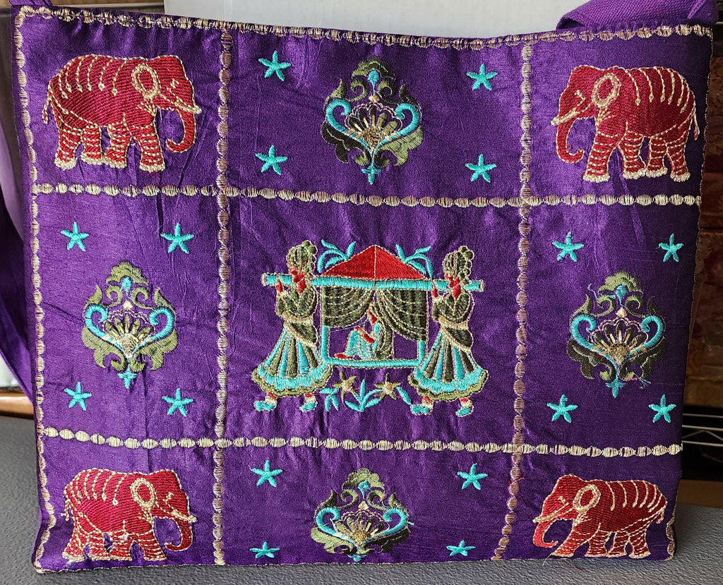 Indian Traditional Embroidered Work Peacock Jhola Bag. Crossbody Shoulder bags .