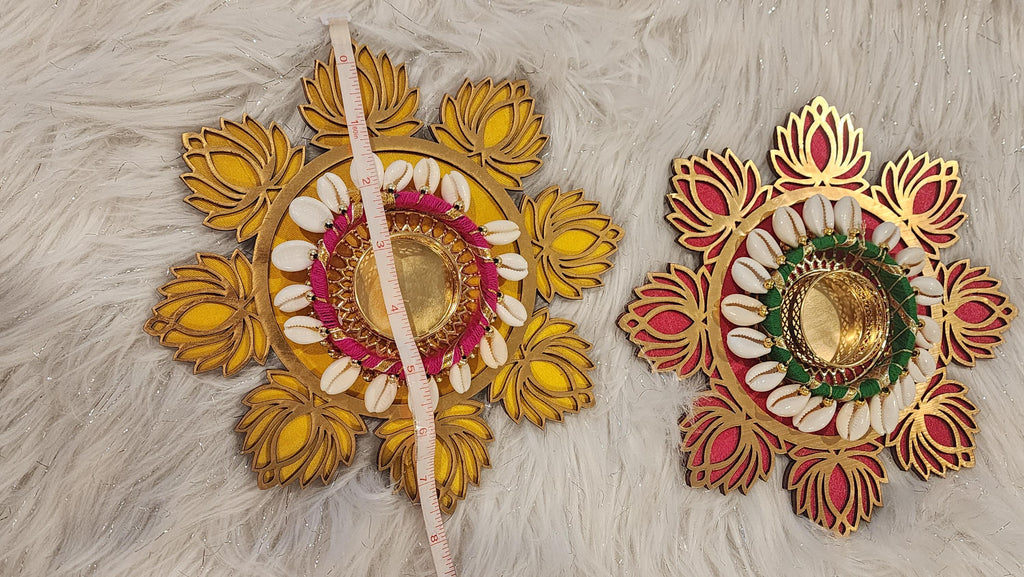 MDF Lotus Tealight Holder: Diwali Rangoli Decoration
