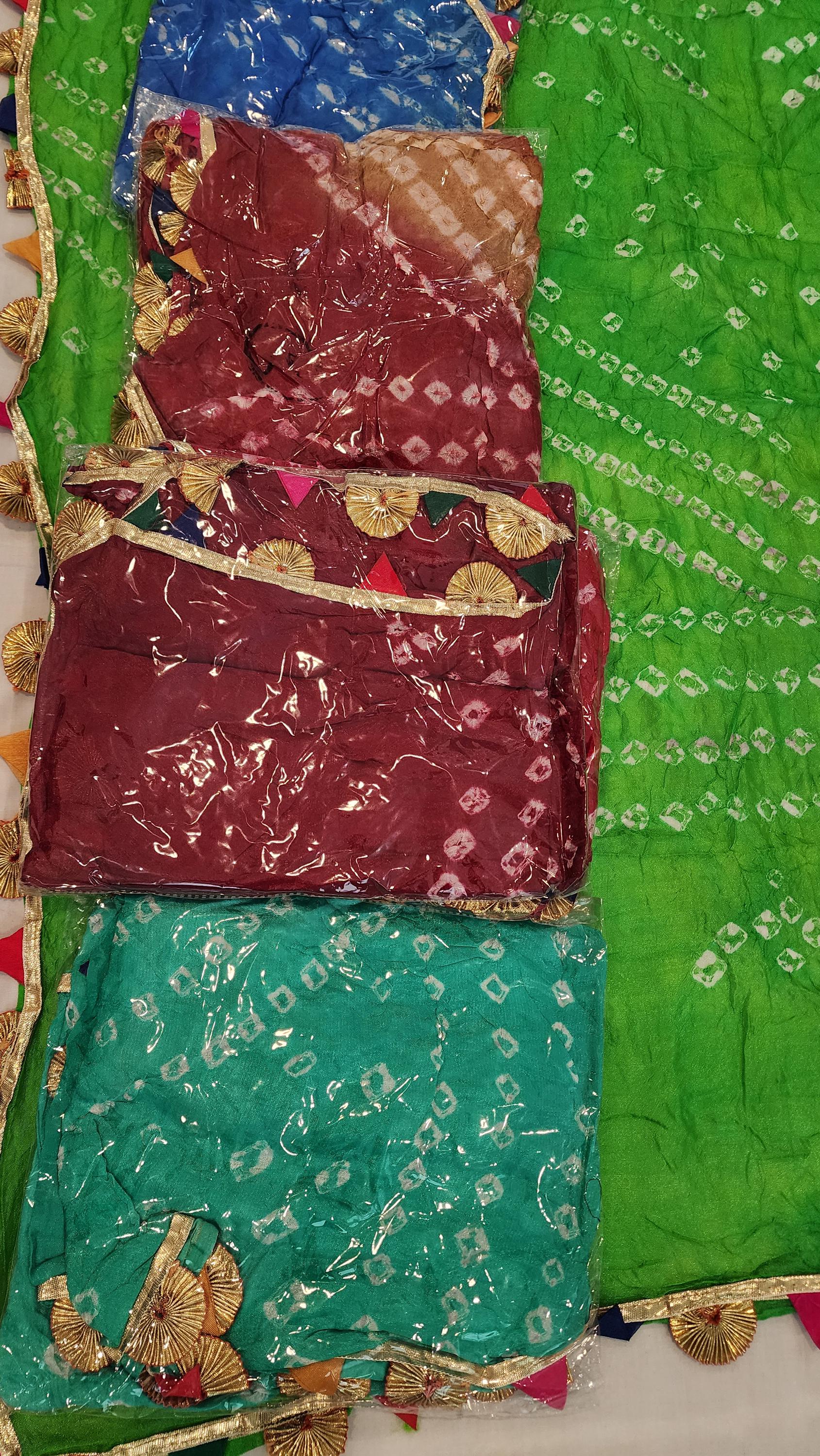 Bandhej Dupatta: Rajasthani Gotta Patti Scarf, Haldi Mehandi Wedding Favor