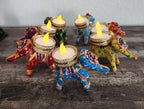Elephant Handmade Tea Light Holder: Diwali Decor, Indian Wedding Favor