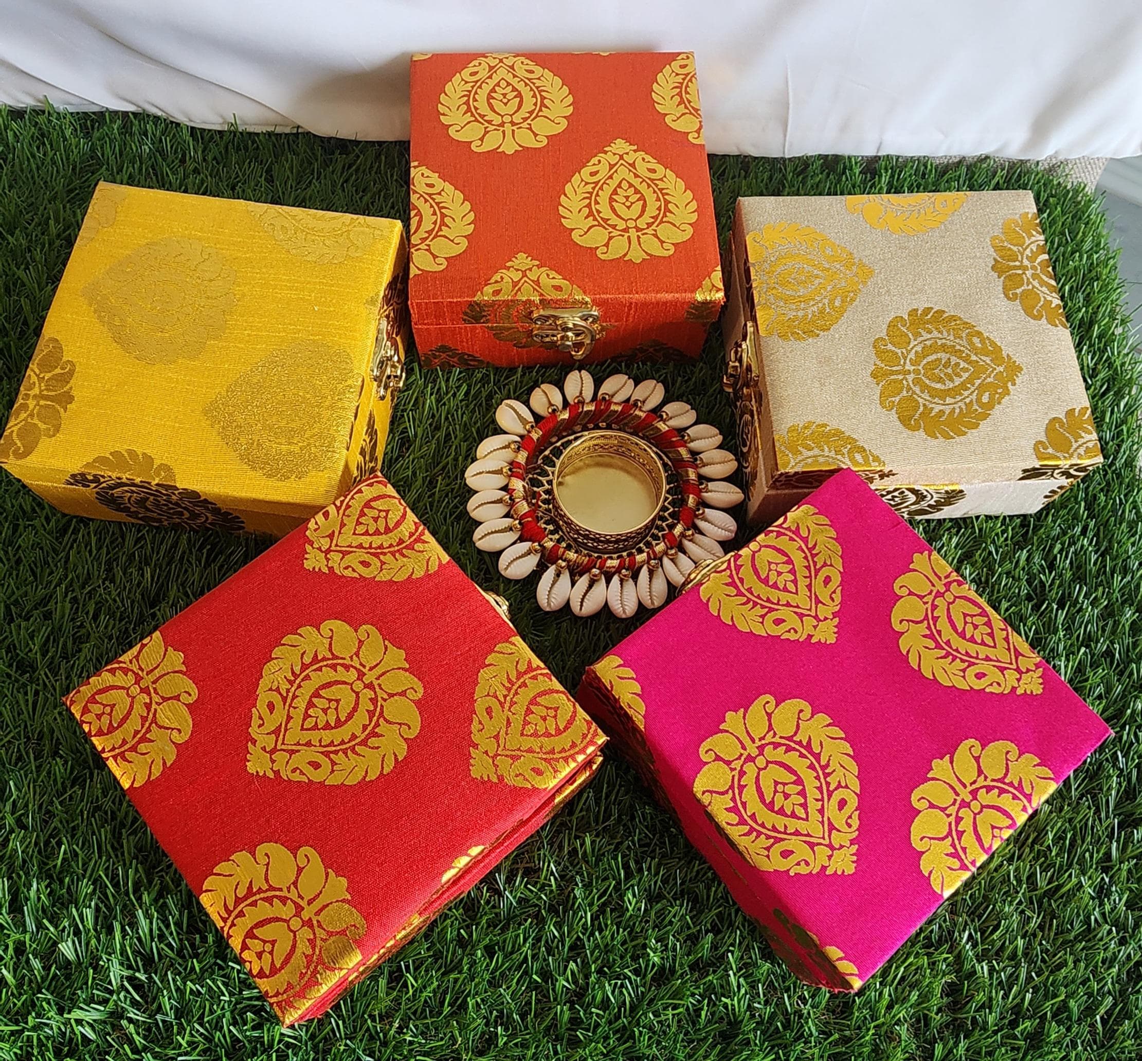 Ganesha Tea Light Favor Box: Diwali, Wedding, Pooja Decor