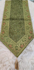 Silk Cheesecloth Table Runner: Bohemian Dining Decor - 14x70