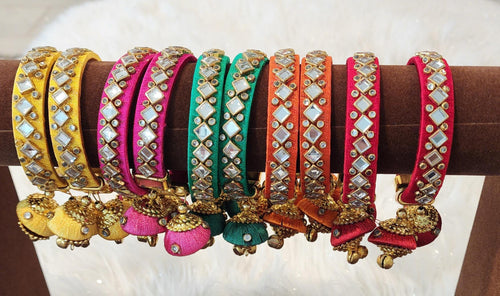 Indian Bangles: Resham Jewelry, Diwali Gift, Wedding Favors.