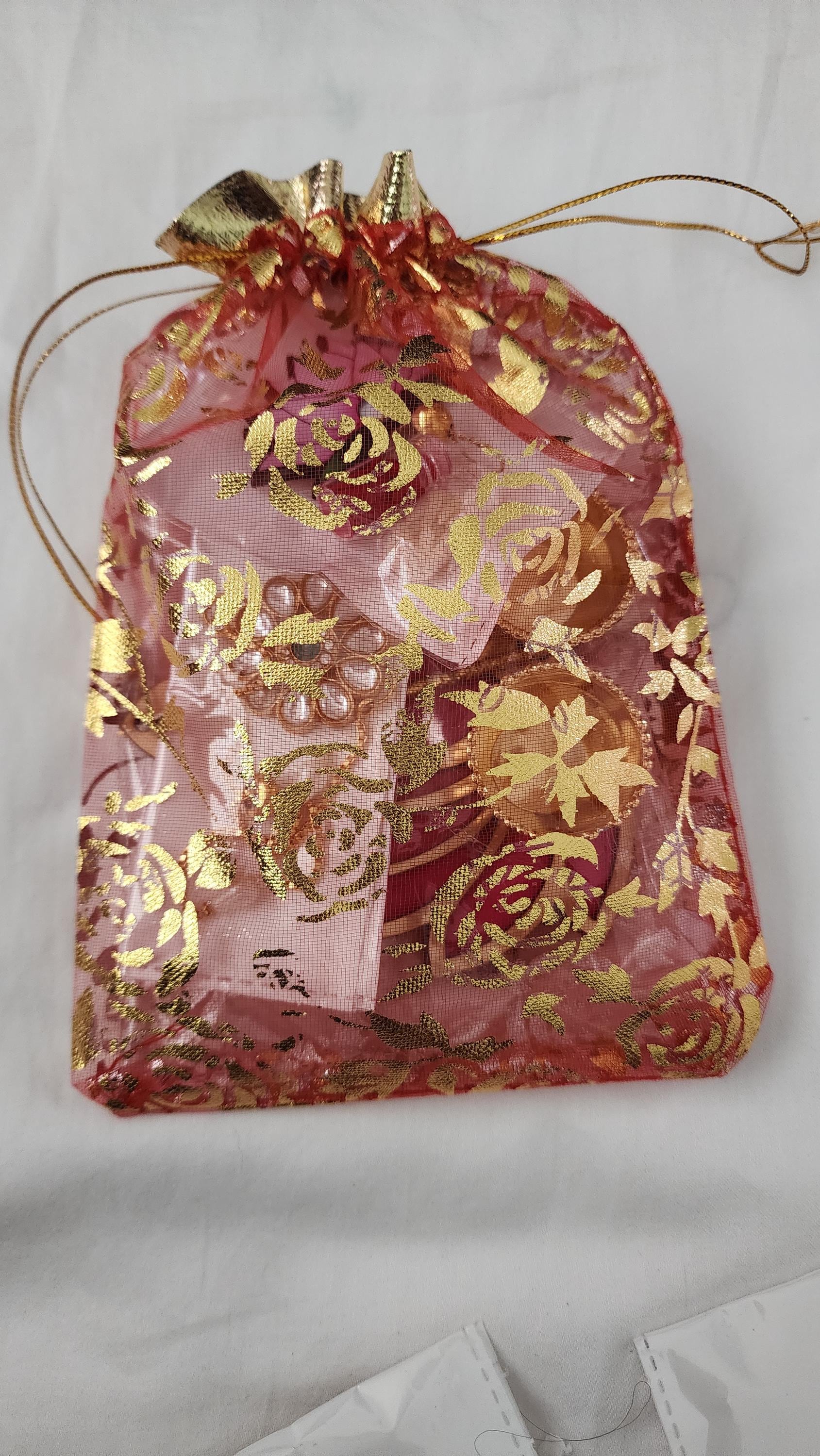 Handmade Kundan Rakhi Set: Pearl Haldi Kumkum Plate, Roli Chawal