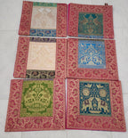 Elephant with peacock Print Silk Brocade Table Runner: Indian Decor (16X60 Inch)