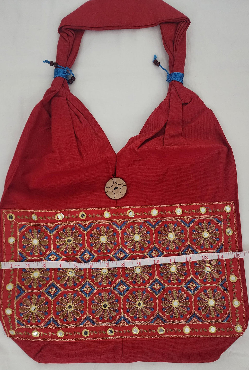 Embroidered Mirror Work Jhola Bag Crossbody.