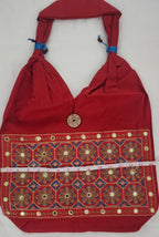 Embroidered Mirror Work Jhola Bag Crossbody.
