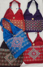 Embroidered Mirror Work Jhola Bag Crossbody.