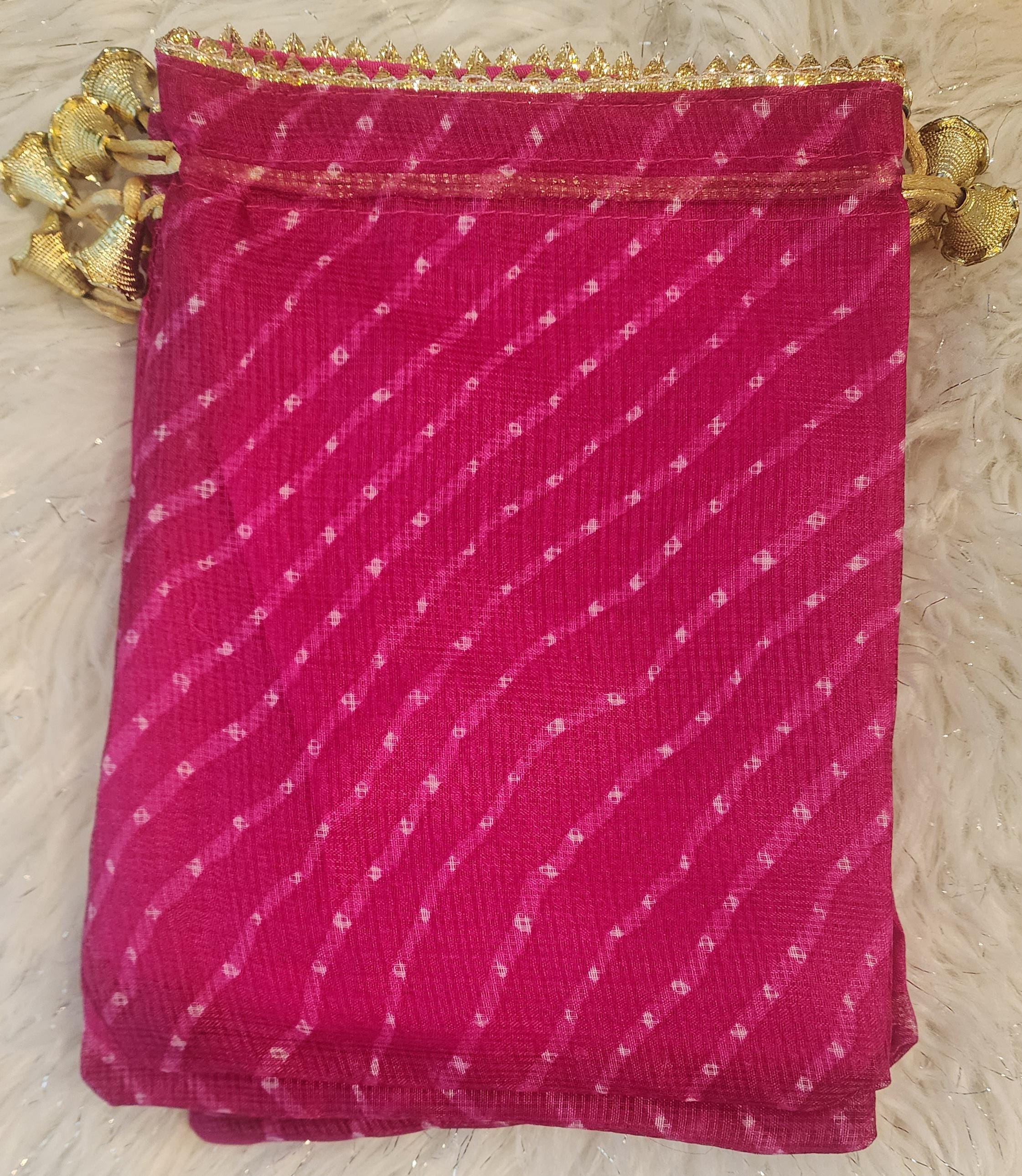 Jaipuri Leheriya Potli Bags - Wedding Favor Gift Bags