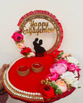 Floral Engagement Ring Platter: Decorative Bridal Proposal Tray