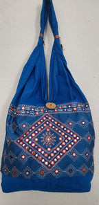 Embroidered Mirror Work Jhola Bag Crossbody.