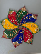 Acrylic Handmade Diwali Rangoli - 15 Inch - Festive Home Decor.