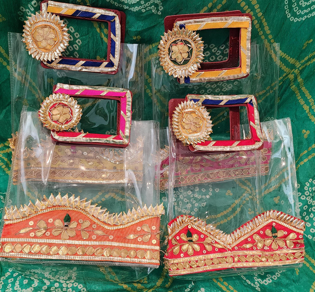 Handcrafted Gotapati Transparent Gift Bag: Pooja Favor, Wedding, Christmas gift.